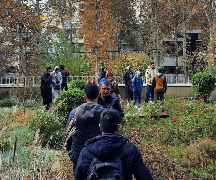 بازدید اعضای انجمن علمی دانشجویی معماری منظر دانشگاه تربیت مدرس از پروژه‌ بام سبز تهران