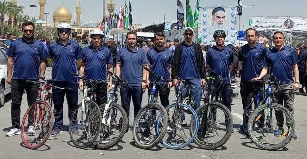 برنامه ركاب زنی كاروان دوچرخه سواران دانشگاه تربیت مدرس از مزار شهیدان تا حرم امام شهیدان برگزار شد